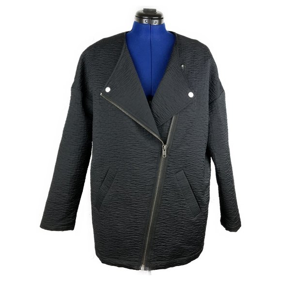 Monki Jackets & Blazers - Monki Women's Cross Body Zip-up Long Sleeve Jacket